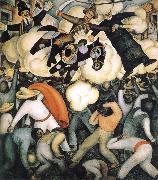 Diego Rivera Burn the Judas painting